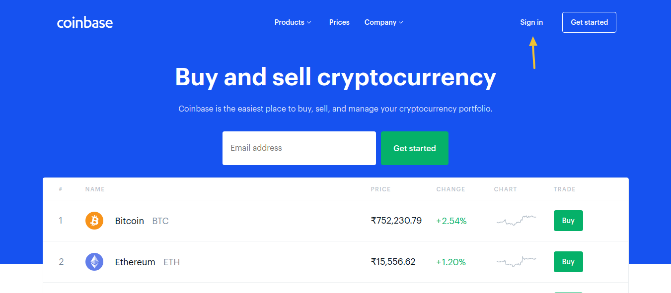 www coinbase com sign in