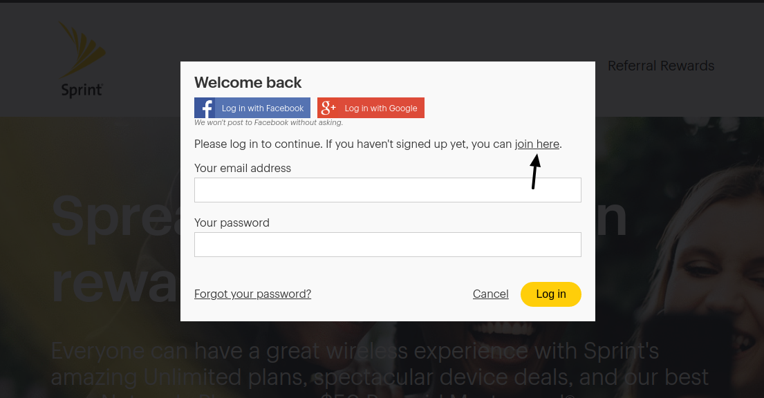 Sprint Referral Rewards Join Now
