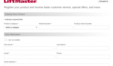 LiftMaster Register