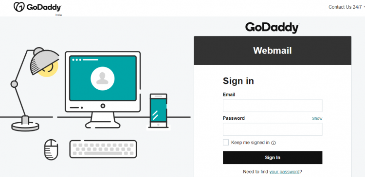 GoDaddy Webmail Account login