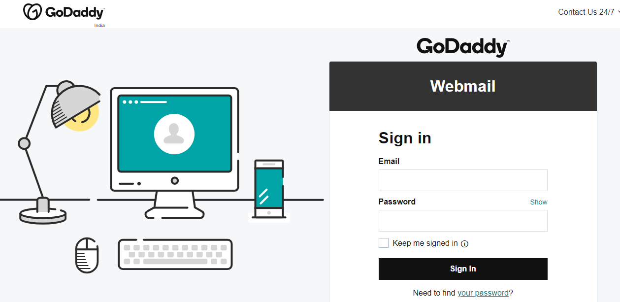 godaddy email access online