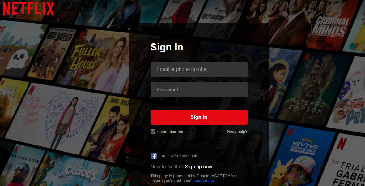 netflix sign up something wrong