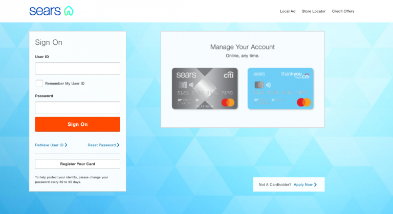 Pay searscard Sears Rewards Credit Card Login Iviv co