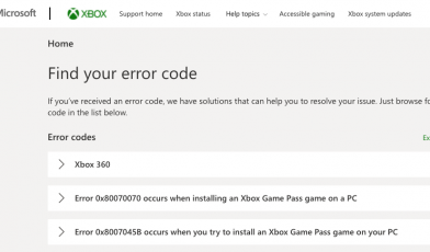 xbox error