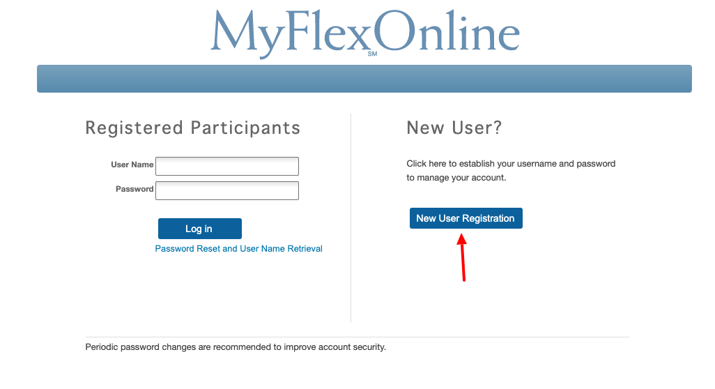 My Flex new registration page