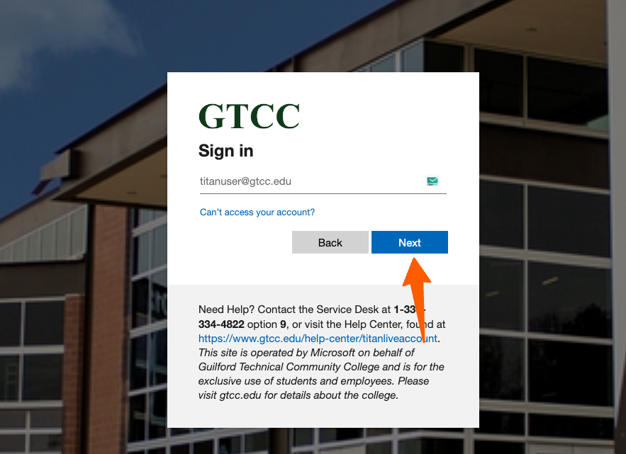 GTCC Login